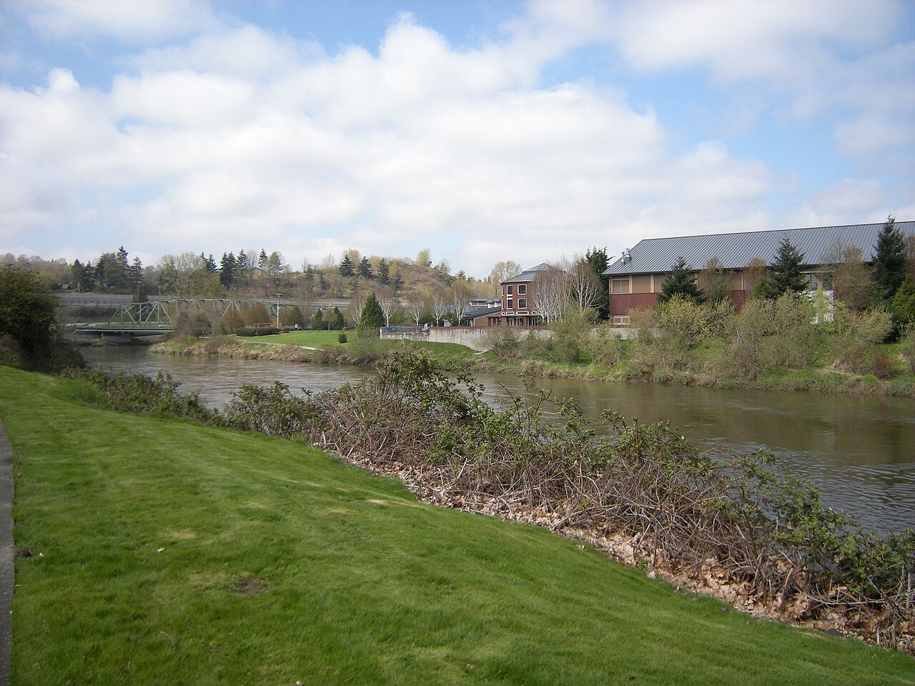 Tukwila Community Center and Allentown Bridge in Tukwila, Washington