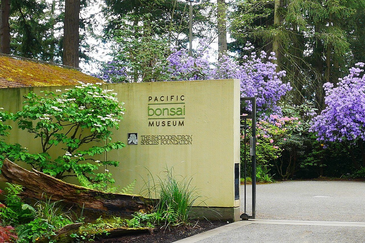 Rhododendron Species Botanical Garden entrance in Federal Way, Washington