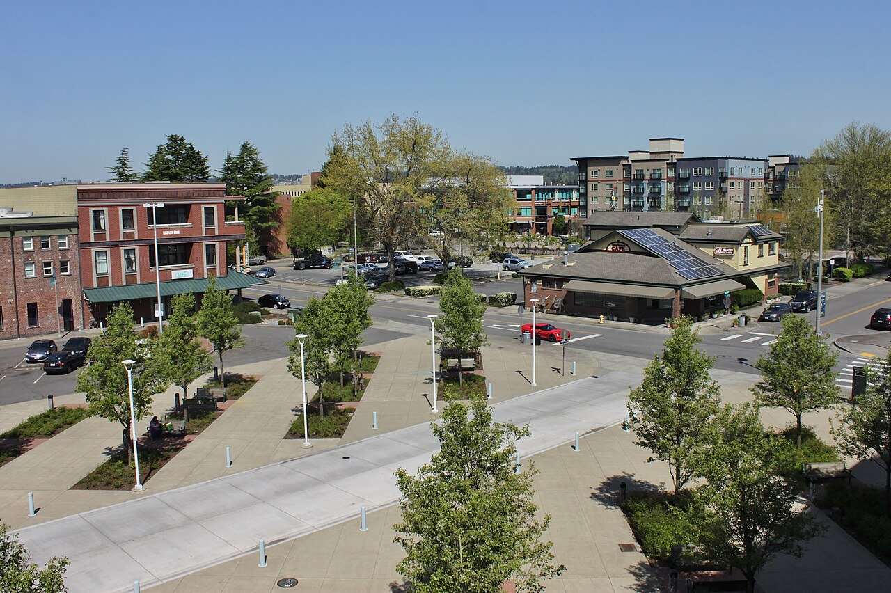 Auburn Station plaza in Auburn, Washington
