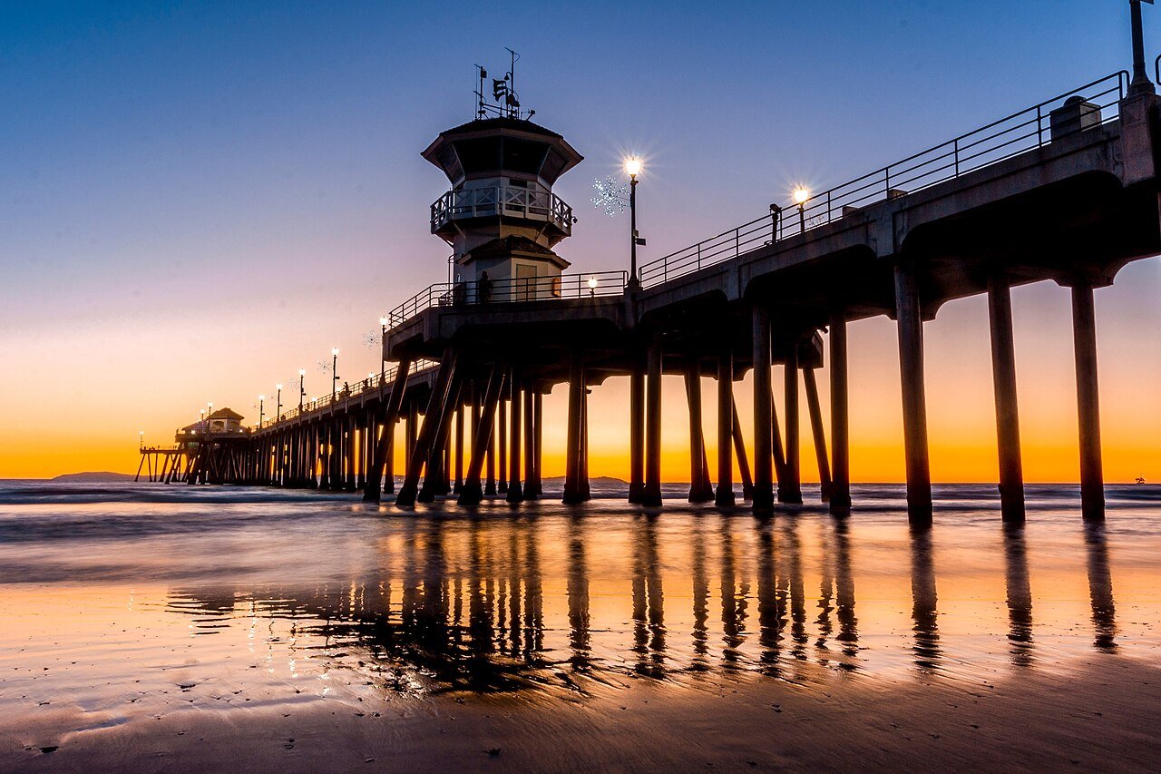 Huntington Beach Pier in Huntington Beach, California