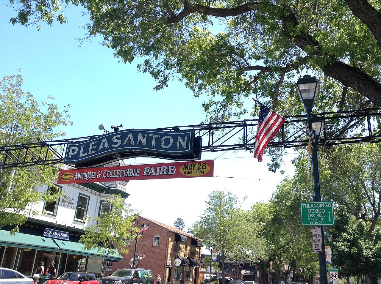 Historic downtown Pleasanton in Pleasanton, California