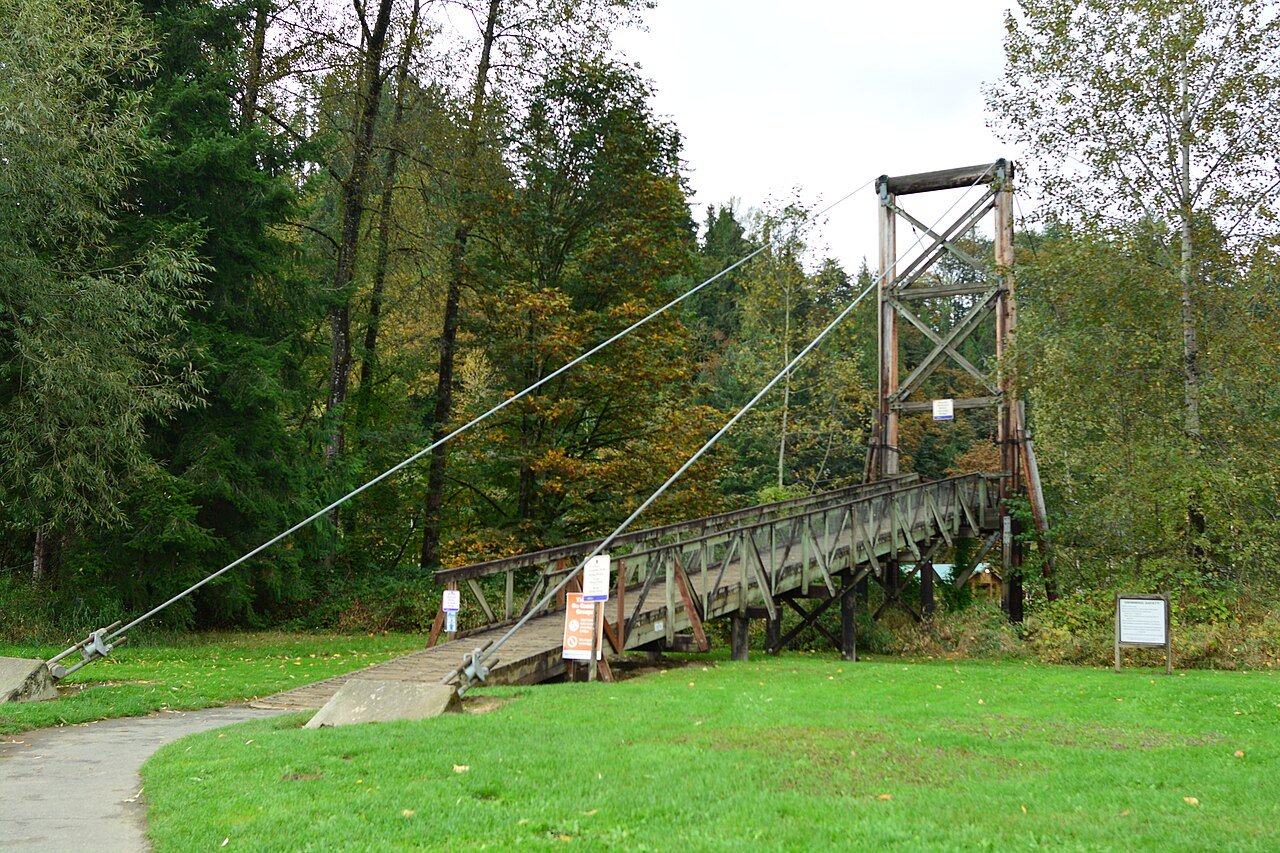 Tolt-MacDonald Park suspension bridge in Carnation, Washington