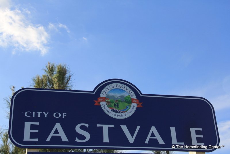 Eastvale entry monument in Eastvale, California
