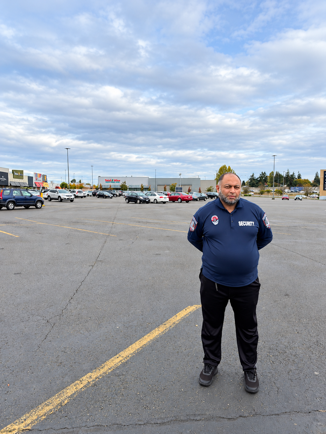 Uniformed Brave Warrior security officer at a commercial property